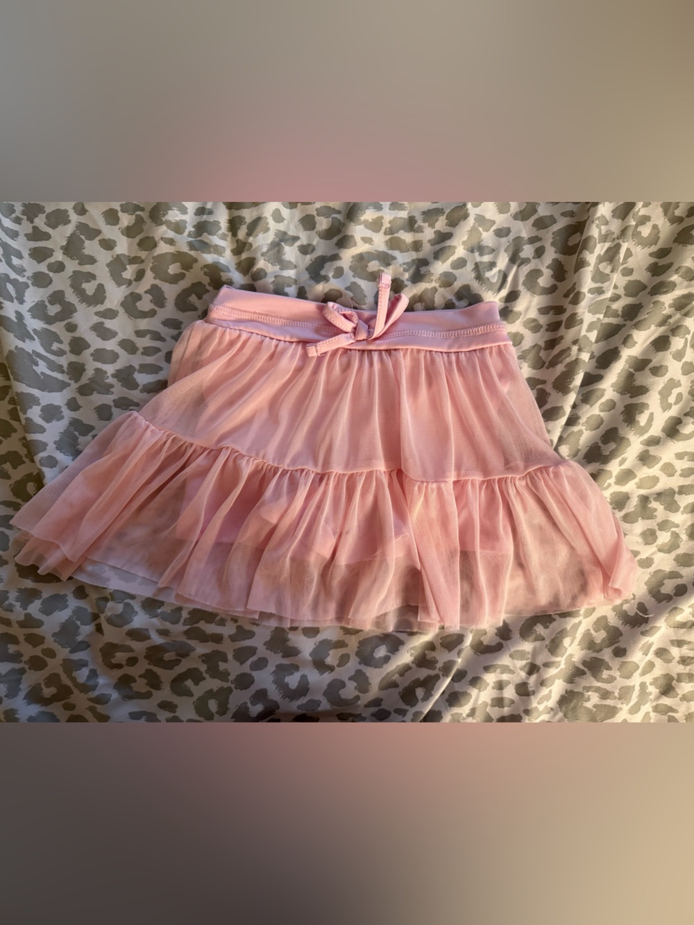 2T Pink Tiered Tulle Skirt